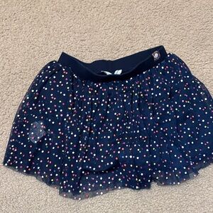 Navy Polka Dot Kids Skirt